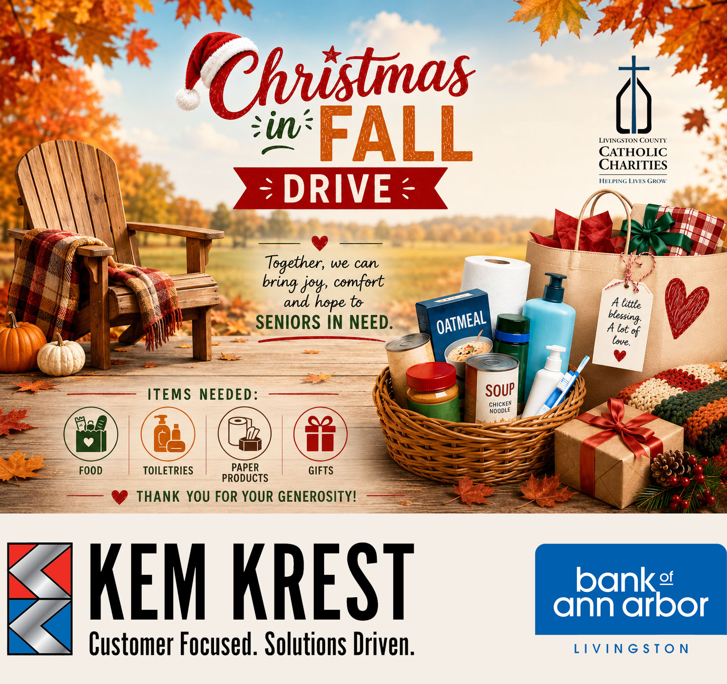 Christmas in Fall with sponsors