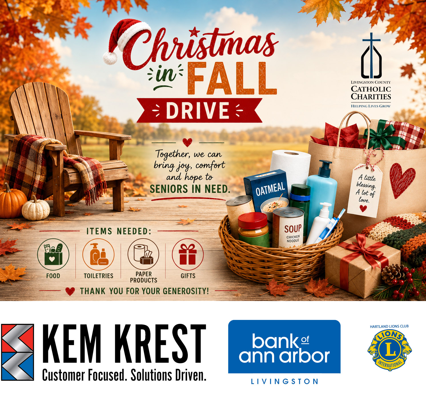 Christmas in Fall with sponsors