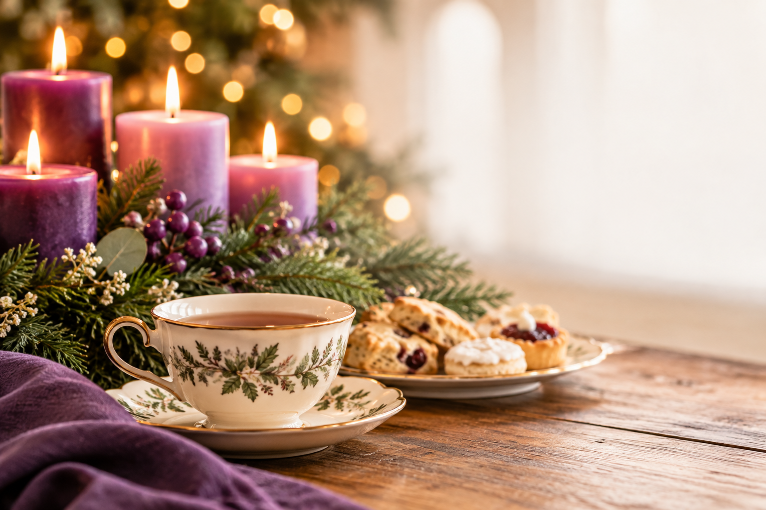 Cozy Christmas Advent Tea Still Life